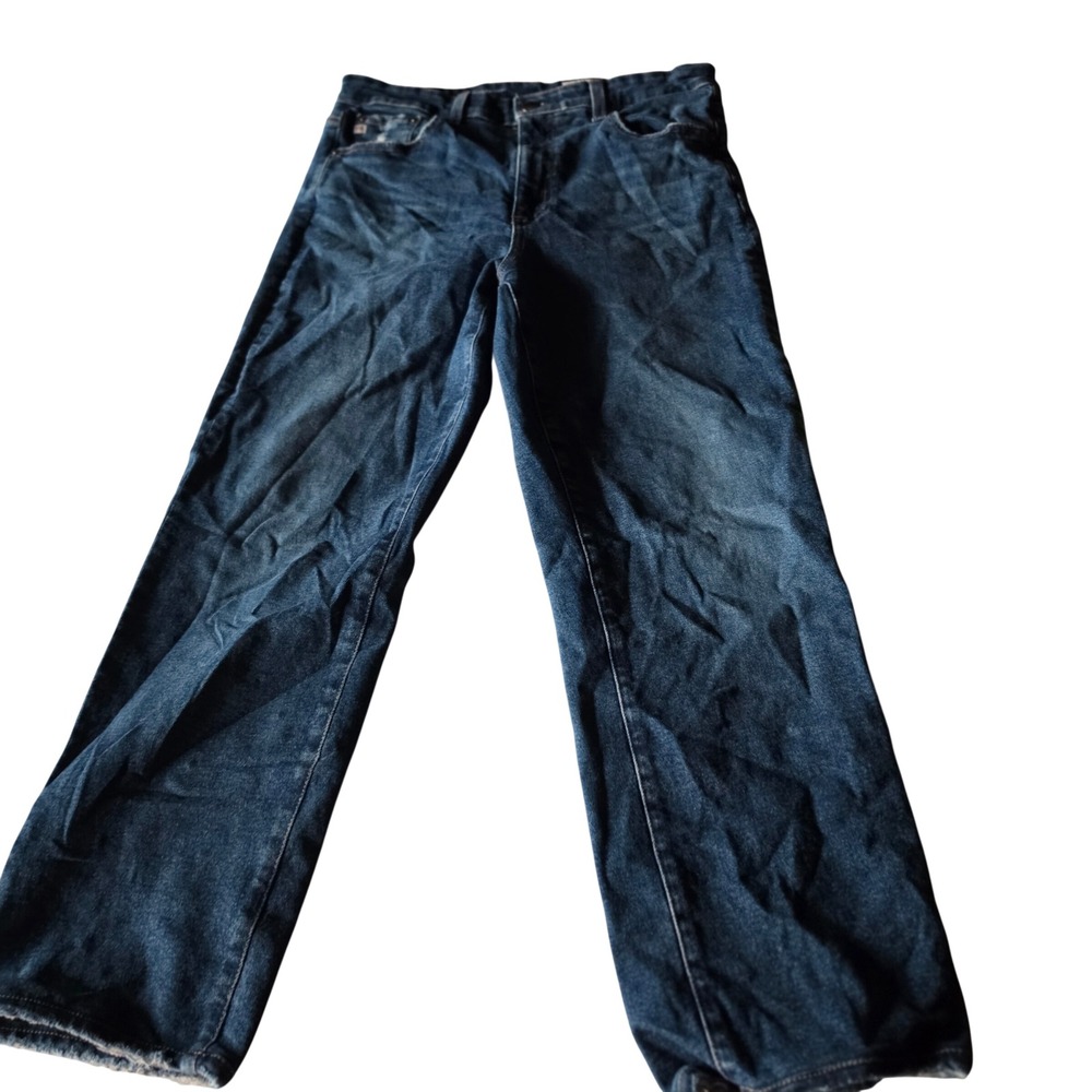 AG Adriano Goldschmied Saige High Rise Straight Leg Jeans Blue Size 30